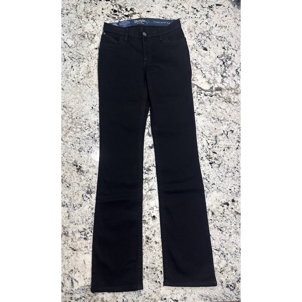 NWT Wrangler Willow Ultimate Riding Black Jeans Women's 30/9x38 Mid Rise